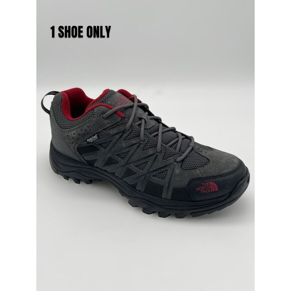 The North Face Mens Size 9 Vibram Sole Hiking Shoe Single Right Gray & Red - Picture 1 of 10